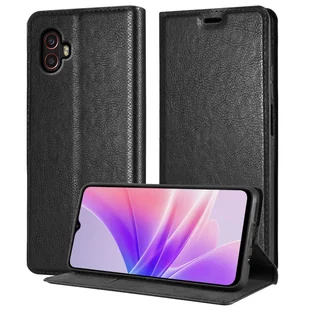 Pokrowiec Cadorabo do Samsung Galaxy XCover 6 PRO w kolorze NIGHT BLACK z magnetycznym zamknięciem, funkcją podstawki i kieszenią na karty Etui z klapką na telefon komórkowy Etui książkowe - Etui i futerały do telefonów - miniaturka - grafika 1