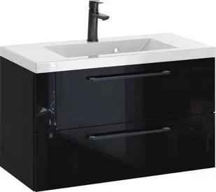 Szafka z Umywalką ROSEN 80 cm - Uchwyt Czarny - Szafki łazienkowe - miniaturka - grafika 1
