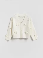 Bluzy dla dziewczynek - Reserved - Sweter z domieszką wełny - złamana biel - miniaturka - grafika 1