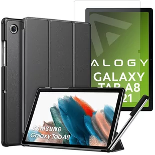 Etui Alogy Book Cover do Samsung Galaxy Tab A8 2021 SM-X200/SM-X205 Szary + Folia + Rysik - Etui do tabletów - miniaturka - grafika 1