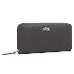 Lacoste Duży Portfel Damski L Zip Wallet NF2900PO Black 000 - Portfele - miniaturka - grafika 1