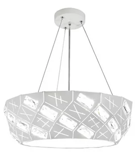 Candellux Lighting żyrandol biały GLANCE 31-59154 z kryształkami glamour LED do salonu nad stolik lampa sufitowa 31-59154 - Lampy sufitowe - miniaturka - grafika 1