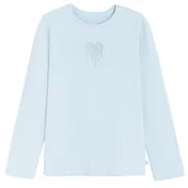 Bluzki dla dziewczynek - Cool Club, Bluzka dziewczęca z długim rękawem, niebieska - miniaturka - grafika 1