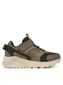Buty dla chłopców - Skechers Sneakersy Uno Lite-Gridstill 405715L/BRBK Brązowy - miniaturka - grafika 1