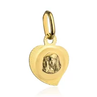 Biżuteria religijna - Medalik Matka Boska diamentowane serce pr. 585 - miniaturka - grafika 1