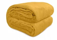 Koce - Miękki koc pled narzuta dwustronna TAGO 150x200 MUSZTARDOWY - miniaturka - grafika 1