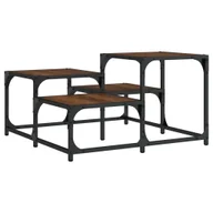 Ławy i stoliki kawowe - vidaXL Stolik kawowy brązowy dąb 68x68x40 cm materiał drewnopochodny - miniaturka - grafika 1