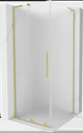 Kabiny prysznicowe - Mexen Velar L kabina prysznicowa rozsuwana 90x90 cm, szron, złota szczotkowana - 871-090-090-33-55 - miniaturka - grafika 1