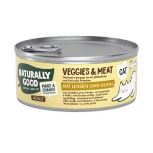 Naturally Good Veggies & Meat 12 x 100 g Soczewica i kurczak - Mokra karma dla kotów - miniaturka - grafika 1