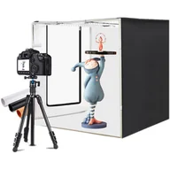Wyposażenie ciemni fotograficznej - PULUZ PU5080 namiot bezcieniowy 80cm x 80cm LED 5500K - miniaturka - grafika 1