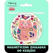 Zakładki do książek - Henry Zakładka magnetyczna kulka 2 kot różowy - miniaturka - grafika 1
