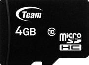 Karty pamięci - Karta pamięci TEAM GROUP TUSDH4GCL1003, microSDHC, 4 GB + adapter - miniaturka - grafika 1