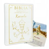 Pamiątka Pierwszej Komunii Świętej - Personalizowana Biblia dla Dzieci na Chrzest Komunię Z NADRUKIEM IMIENIA - miniaturka - grafika 1
