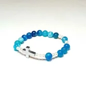 Biżuteria religijna - Bransoletka - 10 różańca - kamień naturalny - Onyks - miniaturka - grafika 1