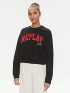 Bluzy damskie - Replay Bluza W3104.000.23591 Czarny Regular Fit - miniaturka - grafika 1