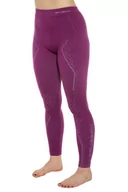 Spodnie sportowe damskie - Getry termoaktywne damskie Brubeck Extreme Merino LE13510 fuksjowy - miniaturka - grafika 1