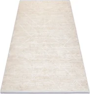 Dywany - Dywan DUKE 51533 krem - Geometryczny, strukturalny, bardzo miękki, frędzle beżowy 80x150 cm - miniaturka - grafika 1