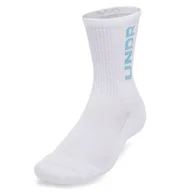 Skarpetki damskie - Skarpetki treningowe uniseks (3-pack) Under Armour UA 3-Maker Mid-Crew - białe - miniaturka - grafika 1