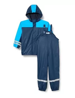 Spodnie i spodenki dla chłopców - Playshoes Zestaw Przeciwdeszczowy Dla Dzieci 2-częściowy, Niebieski, 104 cm - grafika 1