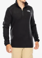 Bluzy sportowe męskie - Bluza polarowa The North Face 100 Glacier 1/4 Zip - tnf black - miniaturka - grafika 1