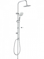 Zestawy prysznicowe - LAVEO PL2 20OX FINO Kolumna natryskowa Długość drążka: 950 mm Wysokość: 1000 mm Szerokość: 200 mm Głębokość: 430 mm Wymiar słuchawki: ? 125 mm Długość węża: 1500 mm Wykończenie: chrom - miniaturka - grafika 1