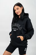 Bluzy sportowe damskie - Bluza damska Nebbia GYM RAT Branded Oversized Hoodie black S - miniaturka - grafika 1