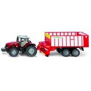 Modele do sklejania - Siku Traktor Massey Ferguson z Przyczepą 1844 - miniaturka - grafika 1