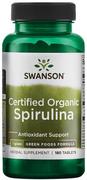 Suplementy naturalne - Swanson - Spirulina Certified Organic, 500mg, 180 tabletek - miniaturka - grafika 1
