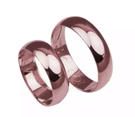 Obrączki ślubne - Klasyczne obrączki ślubne z różowego złota okrągłe 6mm Casual - miniaturka - grafika 1