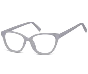 Damskie okulary optyczne zerówki kocie oczy Sunoptic CP117G mleczny szary - Okulary korekcyjne, oprawki, szkła - miniaturka - grafika 1