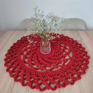 Serweta szydełkowa na stół 70cm - Obrusy i serwetki - miniaturka - grafika 1