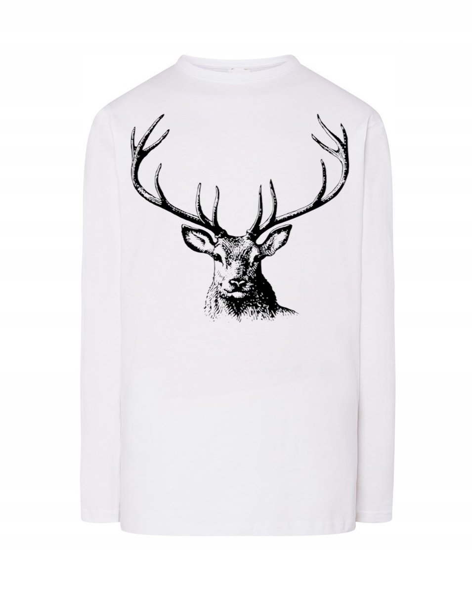 Longsleeve męski nadruk POROŻE JELEŃ r.M