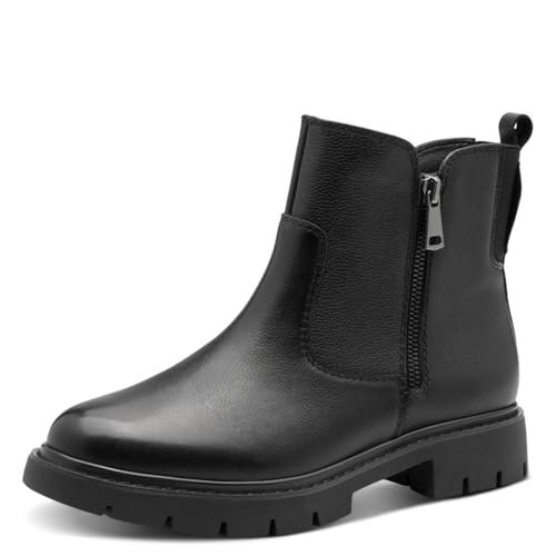 TAMARIS Damskie buty Comfort Boot Flat Półdługie kozaki, czarne, rozmiar 36 EU, czarny, 36 EU