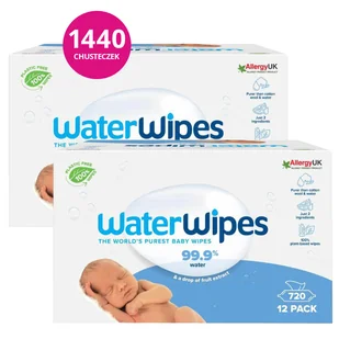 Zestaw WaterWipes Bio, chusteczki nawilżane, wodne, od urodzenia, 24 x 60 sztuk - Chusteczki nawilżane - miniaturka - grafika 1