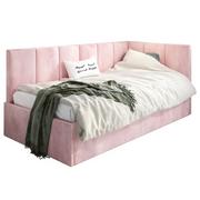 Łóżka dla dzieci i młodzieży - Tapicerowane łóżko młodzieżowe 80x200 - różowy - Barnet 3X - miniaturka - grafika 1