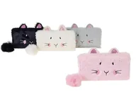 Portfele - Portfel pluszowy z pomponem MIX - miniaturka - grafika 1