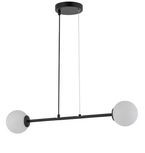 Sigma nowoczesny czarny żyrandol do salonu 33371 BALANS 2 podłużna lampa sufitowa klosze białe kule 33371 - Lampy sufitowe - miniaturka - grafika 1