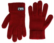 Rękawiczki dla dzieci - Emporio Armani rękawiczki dziecięce pięciopalczaste rozmiar M czerwone - miniaturka - grafika 1