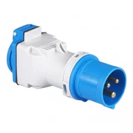 Kostki, złączki, wtyczki - Adapter kempingowy CEE 16A na 230V system francuski - miniaturka - grafika 1
