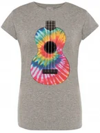 Koszulki i topy damskie - T-Shirt damski Tie Dye Gitara Kolorowa Rozm.XXL - miniaturka - grafika 1