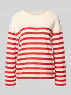 Swetry damskie - Sweter z dzianiny o kroju regular fit z czystej bawełny - miniaturka - grafika 1