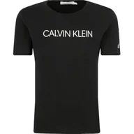 Koszulki dla chłopców - CALVIN KLEIN JEANS T-shirt INSTITUTIONAL | Regular Fit - miniaturka - grafika 1