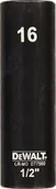 Klucze i nasadki - Dewalt nasadka 16mm 1/2c impact socket deep - miniaturka - grafika 1