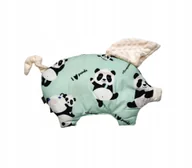 Kołdry i poduszki dla dzieci - La Millou Poduszka Sleepy Pig - I Love Panda Mint - Ecru - miniaturka - grafika 1