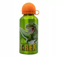 Bidony dla dzieci - Bidon Aluminiowy Dinozaury T-Rex 400Ml - miniaturka - grafika 1