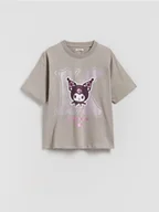 Koszulki dla dziewczynek - Reserved - T-shirt Kuromi - jasnoszary - miniaturka - grafika 1