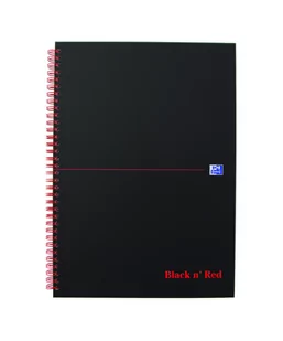 Oxford Kołobrulion A5 w kratkę 70 kartek Black n Red Hamelin - Szkolne artykuły papiernicze - miniaturka - grafika 1