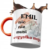 Kubki - Kubek Pomarańczowy dla Emila Kolegi na Prezent z Nadrukiem ze Zdjęciem + Opakowanie na prezent (wzór 03) - miniaturka - grafika 1