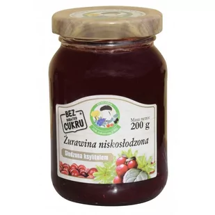 Żurawina niskosłodzona słodzona ksylitolem 200 g - Konfitury, marmolady, powidła - miniaturka - grafika 1
