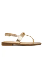 Sandały damskie - Guess Sandały FLJRMY LEM03 Złoty - miniaturka - grafika 1